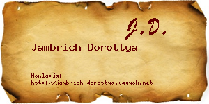 Jambrich Dorottya névjegykártya